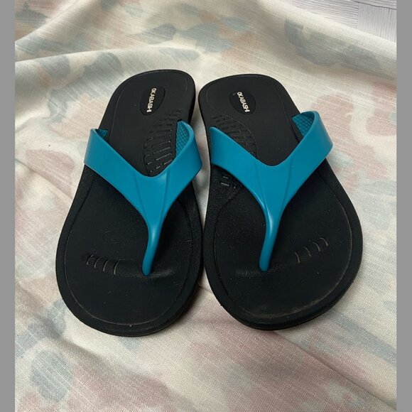 Okabashi Turquoise Blue Sandals Size Large - Picture 1 of 3